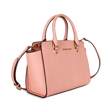 michael kors selma saffiano leather medium satchel pink|Michael Kors saffiano leather tote.